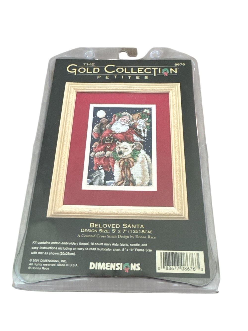 Dimensions Beloved Santa Gold Petites 8676 Cross Stitch Kit Christmas USA New